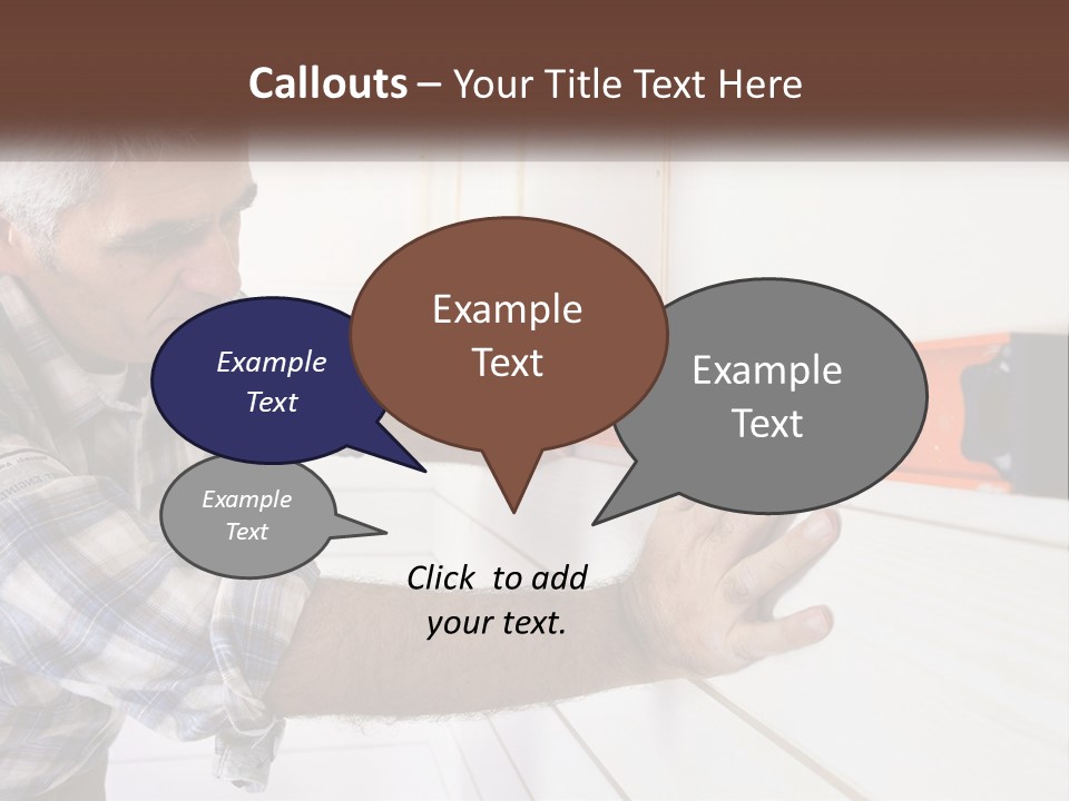 A Man Measuring A Wall With A Spirit Level PowerPoint Template