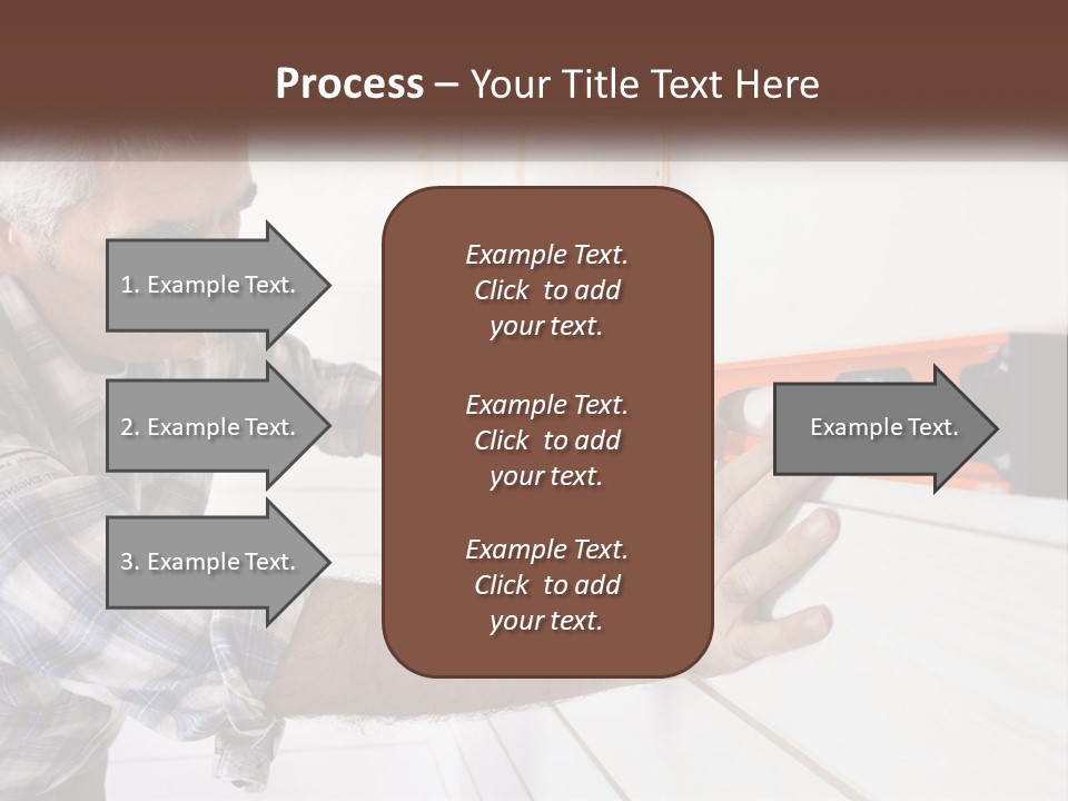 A Man Measuring A Wall With A Spirit Level PowerPoint Template