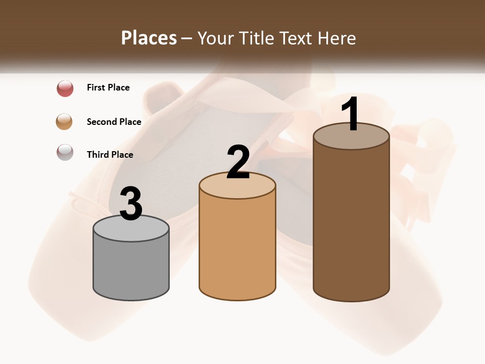 A Pair Of Ballet Shoes On A White Background PowerPoint Template