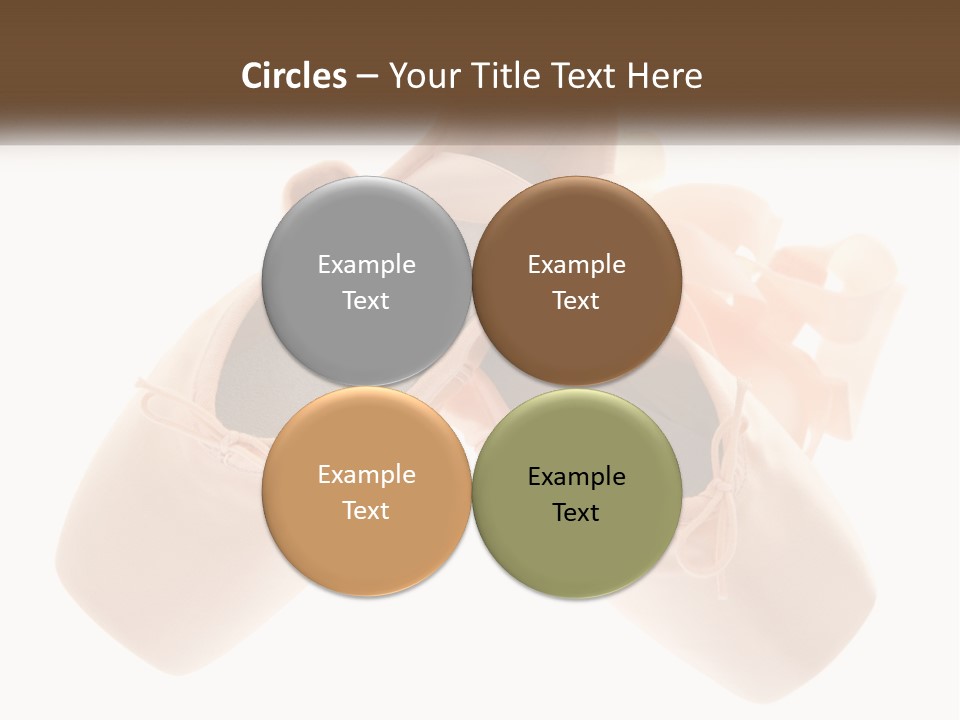 A Pair Of Ballet Shoes On A White Background PowerPoint Template