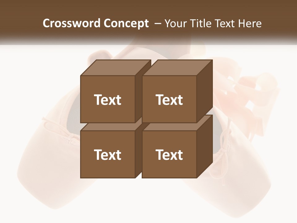 A Pair Of Ballet Shoes On A White Background PowerPoint Template