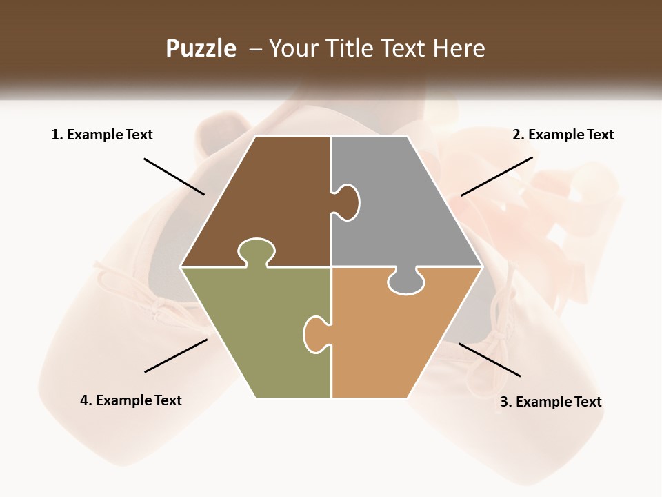 A Pair Of Ballet Shoes On A White Background PowerPoint Template