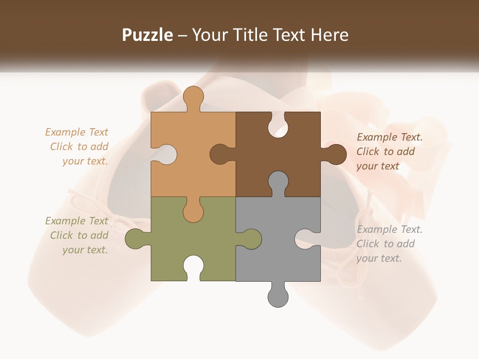 A Pair Of Ballet Shoes On A White Background PowerPoint Template