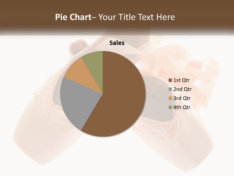 A Pair Of Ballet Shoes On A White Background PowerPoint Template