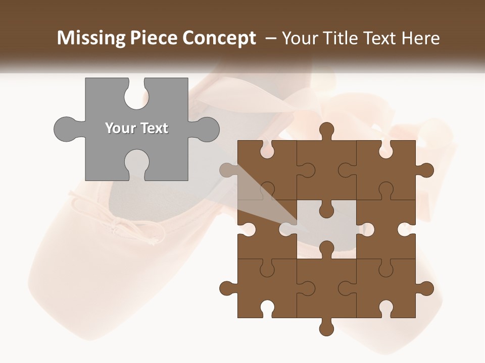 A Pair Of Ballet Shoes On A White Background PowerPoint Template