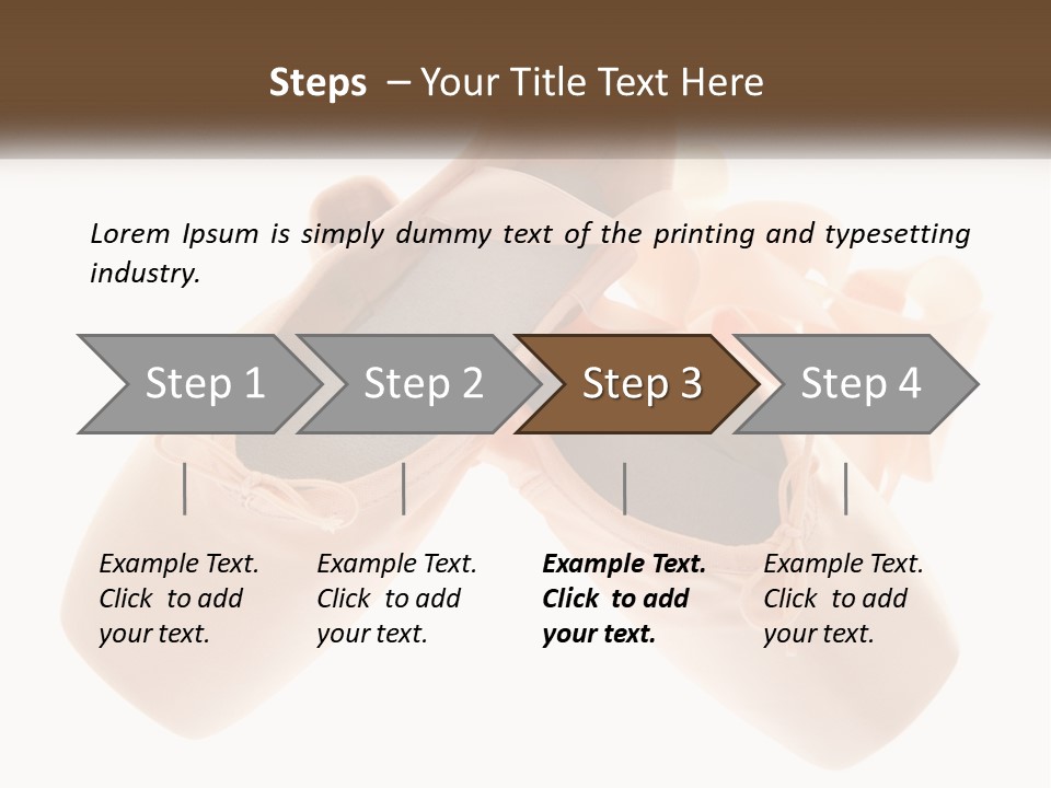 A Pair Of Ballet Shoes On A White Background PowerPoint Template