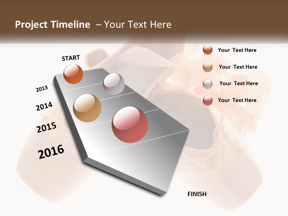 A Pair Of Ballet Shoes On A White Background PowerPoint Template