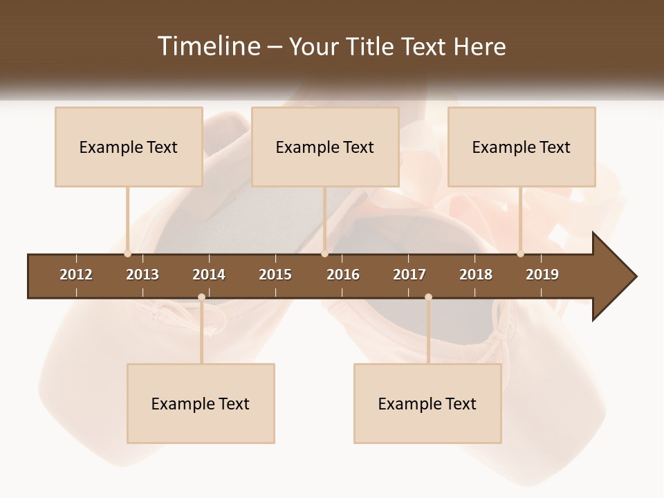 A Pair Of Ballet Shoes On A White Background PowerPoint Template