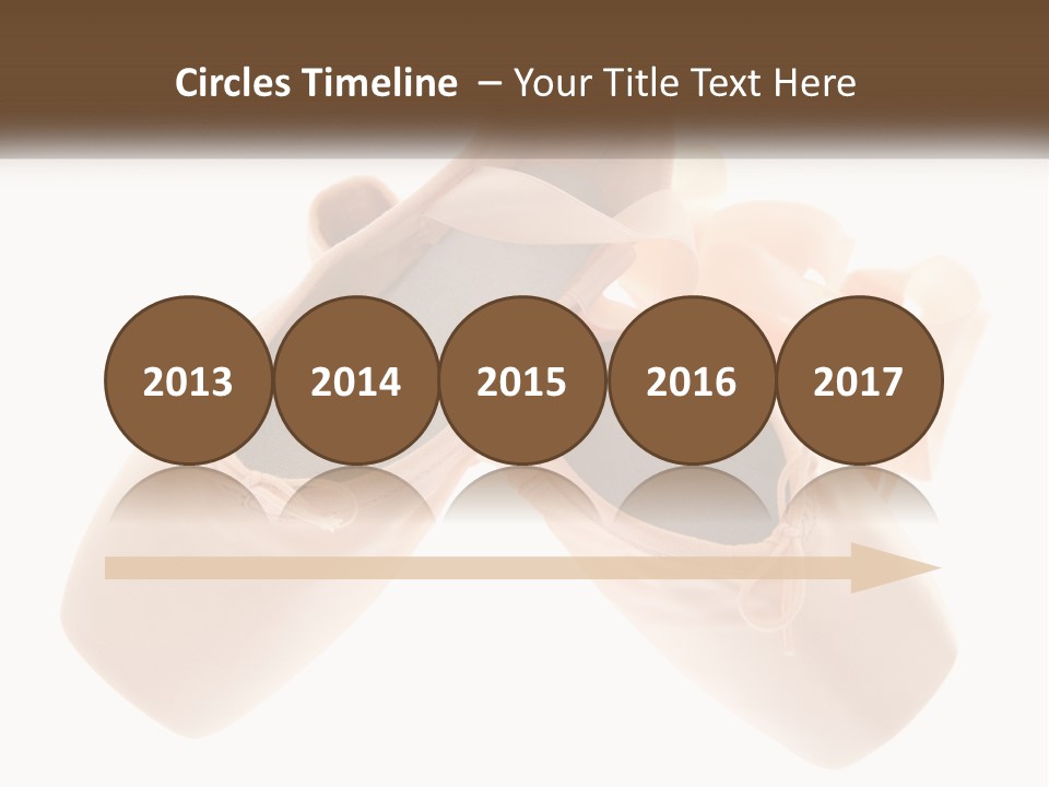 A Pair Of Ballet Shoes On A White Background PowerPoint Template