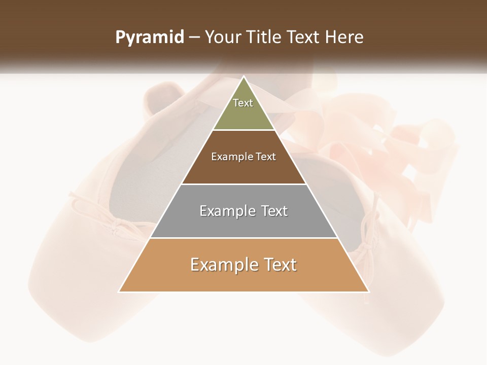 A Pair Of Ballet Shoes On A White Background PowerPoint Template