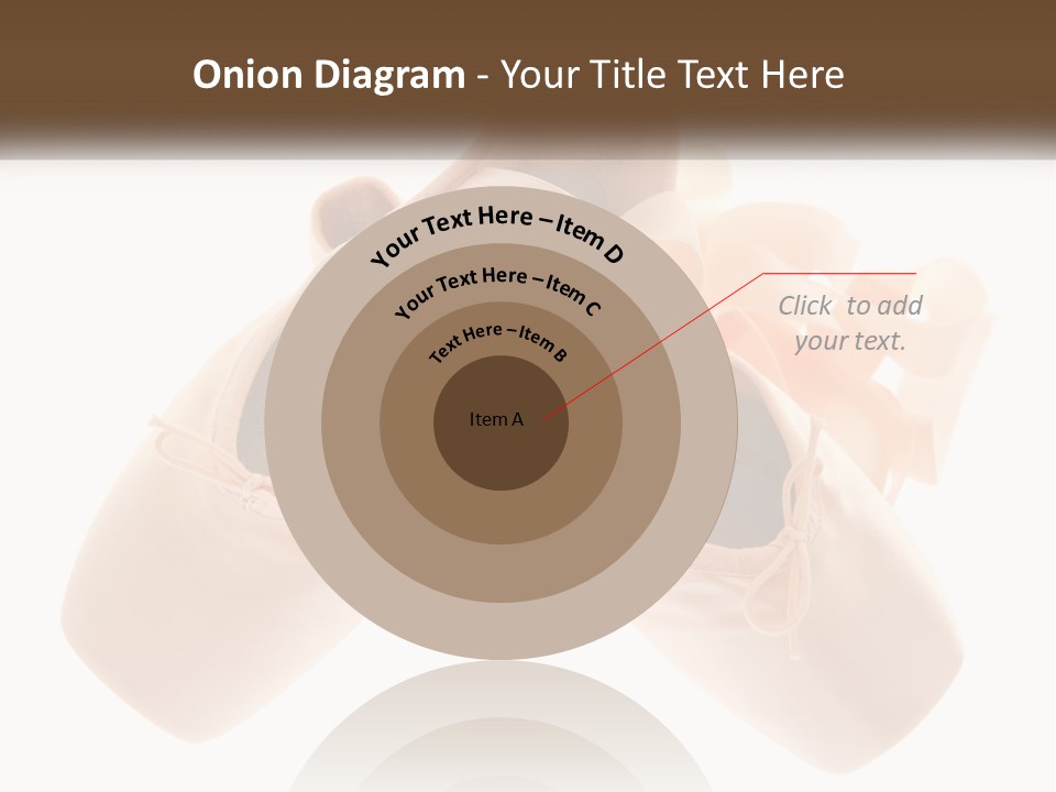 A Pair Of Ballet Shoes On A White Background PowerPoint Template