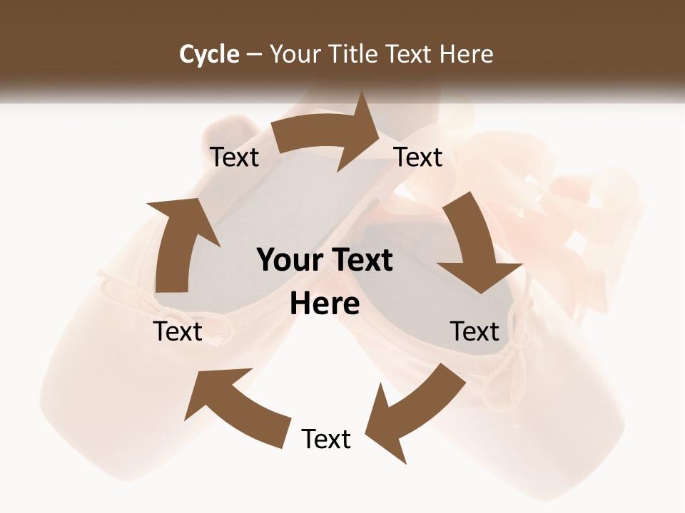 A Pair Of Ballet Shoes On A White Background PowerPoint Template