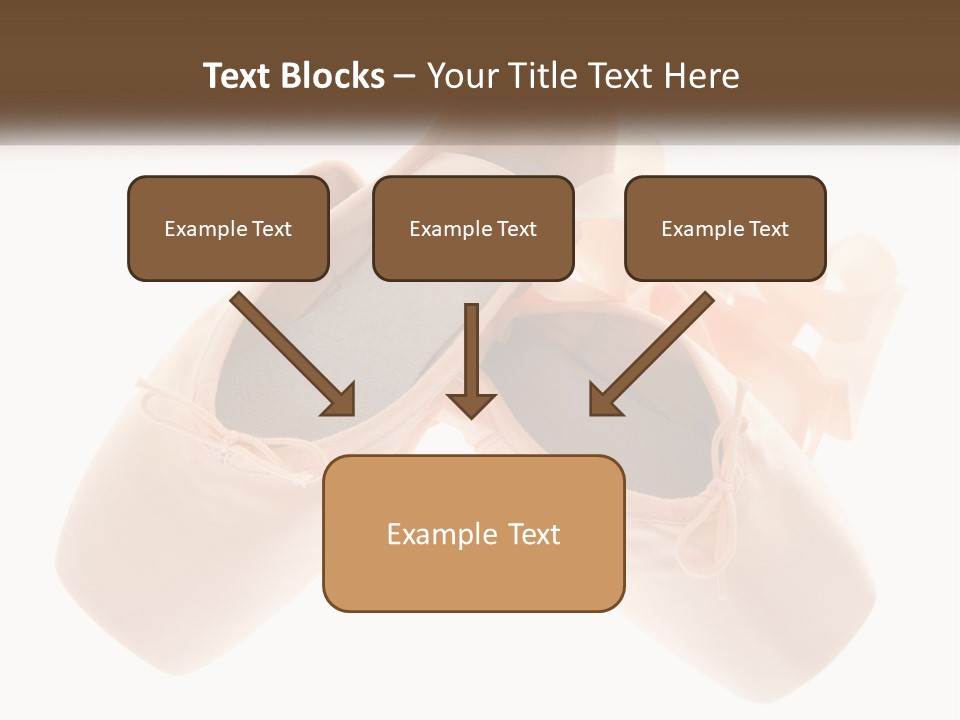 A Pair Of Ballet Shoes On A White Background PowerPoint Template