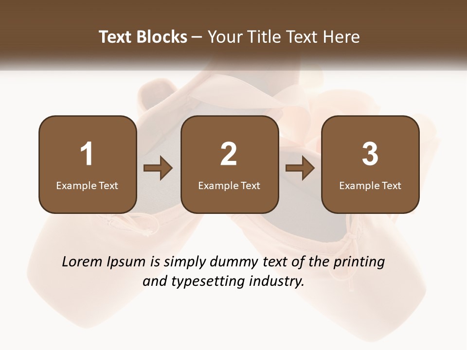 A Pair Of Ballet Shoes On A White Background PowerPoint Template