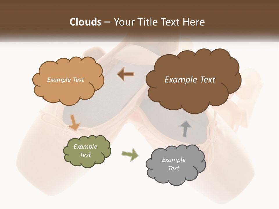 A Pair Of Ballet Shoes On A White Background PowerPoint Template