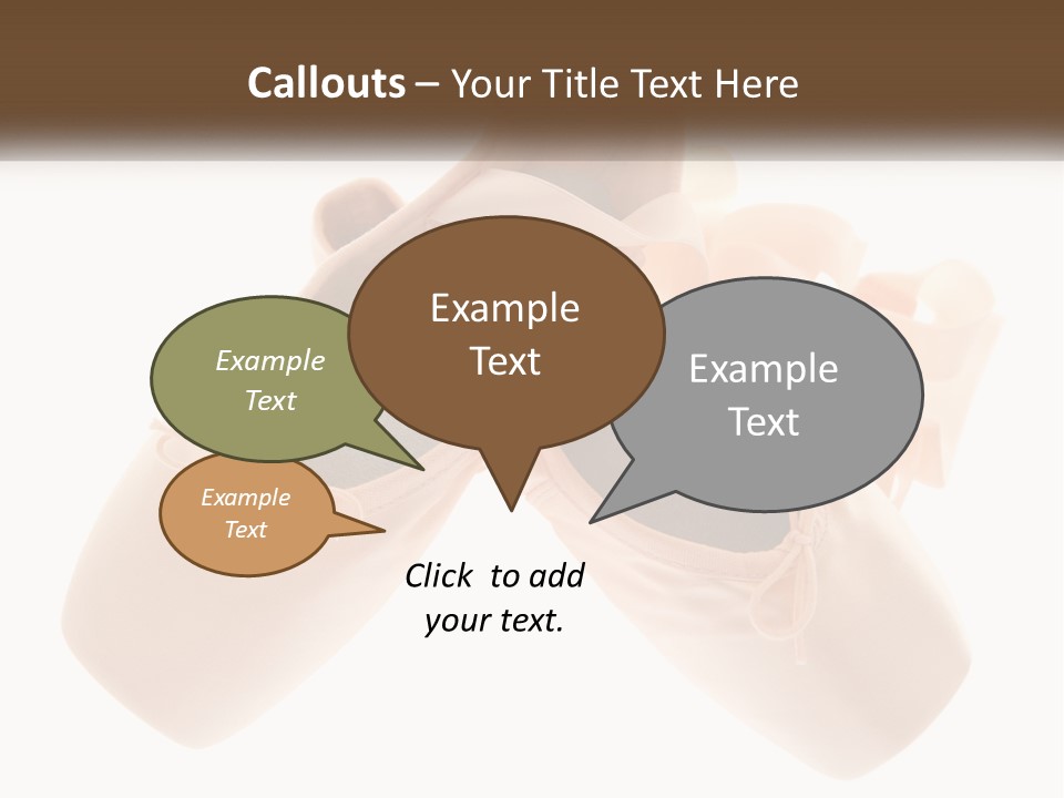 A Pair Of Ballet Shoes On A White Background PowerPoint Template