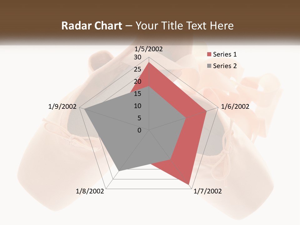 A Pair Of Ballet Shoes On A White Background PowerPoint Template