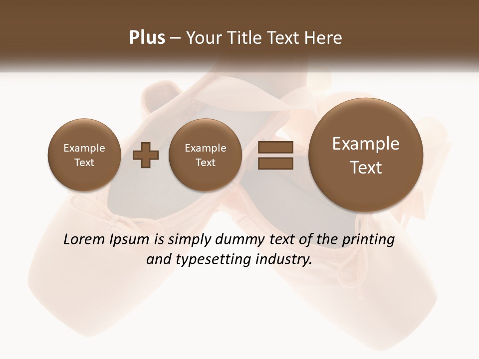 A Pair Of Ballet Shoes On A White Background PowerPoint Template