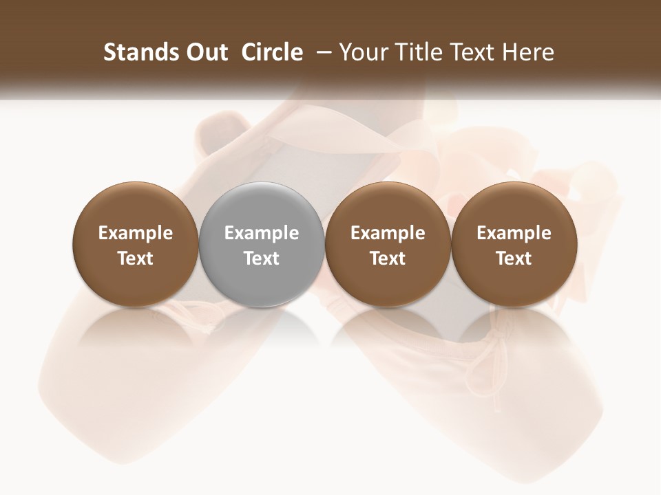 A Pair Of Ballet Shoes On A White Background PowerPoint Template