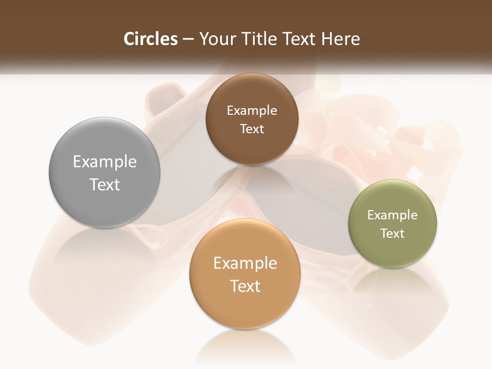 A Pair Of Ballet Shoes On A White Background PowerPoint Template