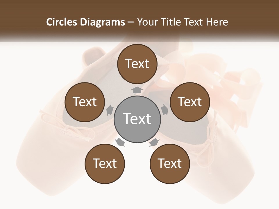 A Pair Of Ballet Shoes On A White Background PowerPoint Template