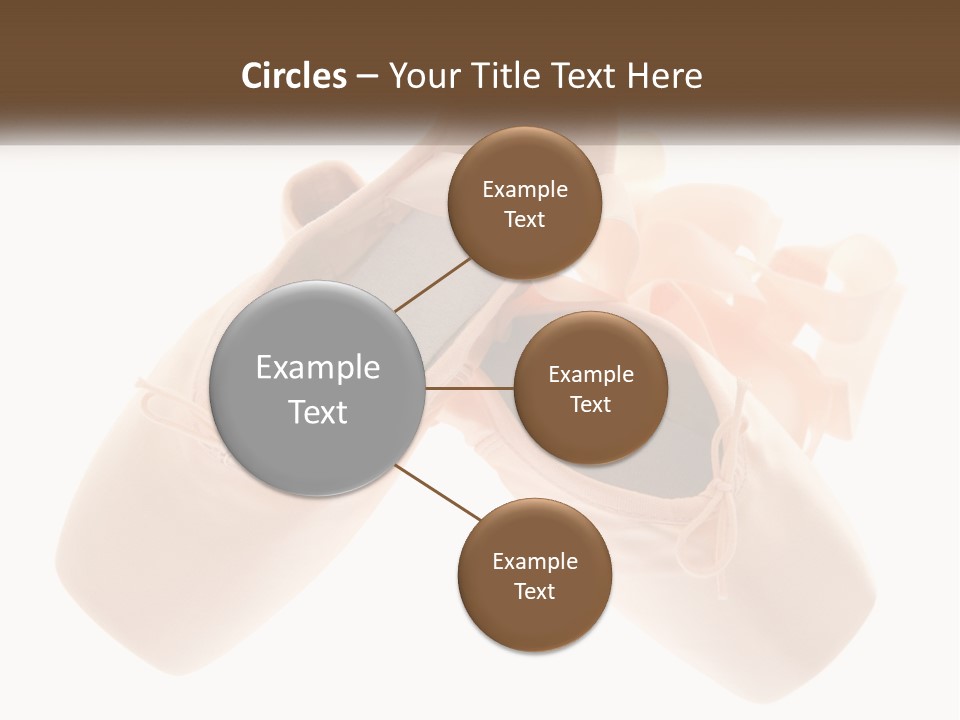 A Pair Of Ballet Shoes On A White Background PowerPoint Template