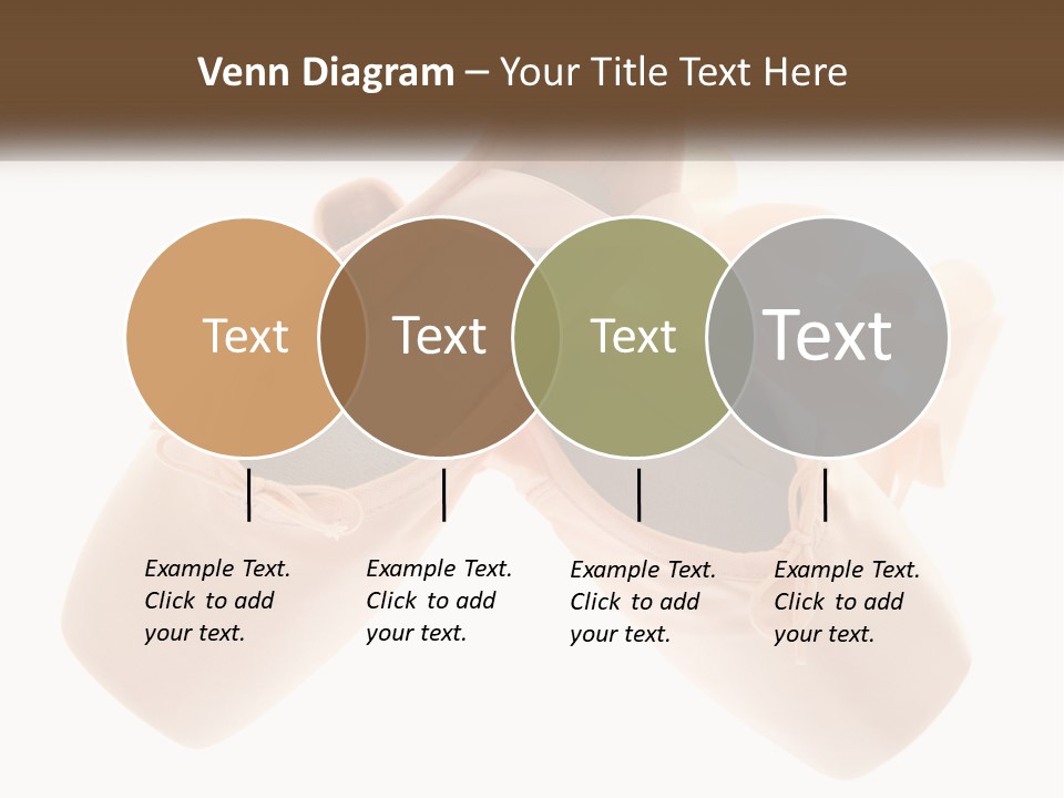 A Pair Of Ballet Shoes On A White Background PowerPoint Template