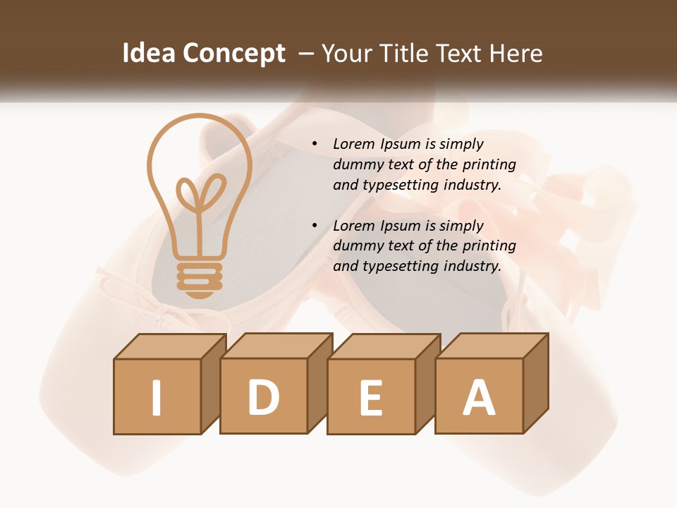 A Pair Of Ballet Shoes On A White Background PowerPoint Template