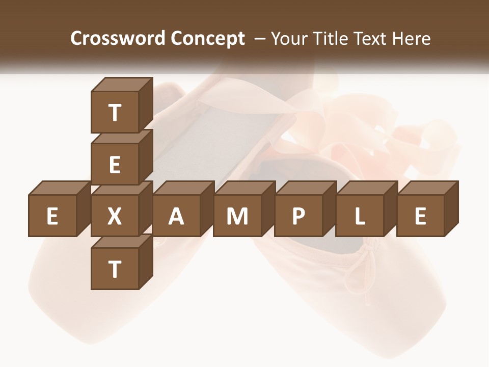 A Pair Of Ballet Shoes On A White Background PowerPoint Template