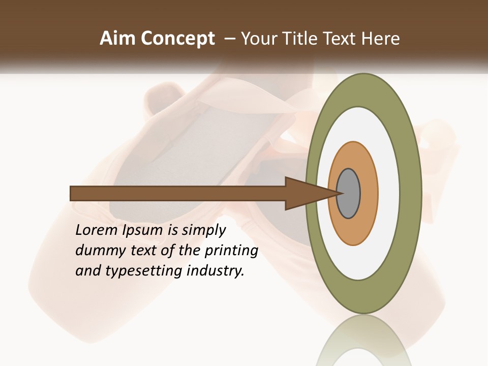 A Pair Of Ballet Shoes On A White Background PowerPoint Template