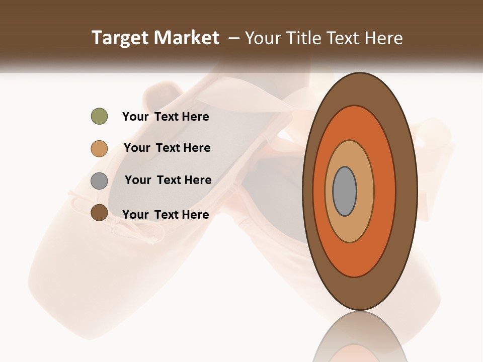 A Pair Of Ballet Shoes On A White Background PowerPoint Template