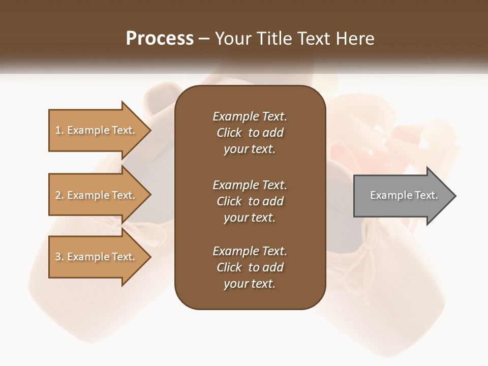 A Pair Of Ballet Shoes On A White Background PowerPoint Template