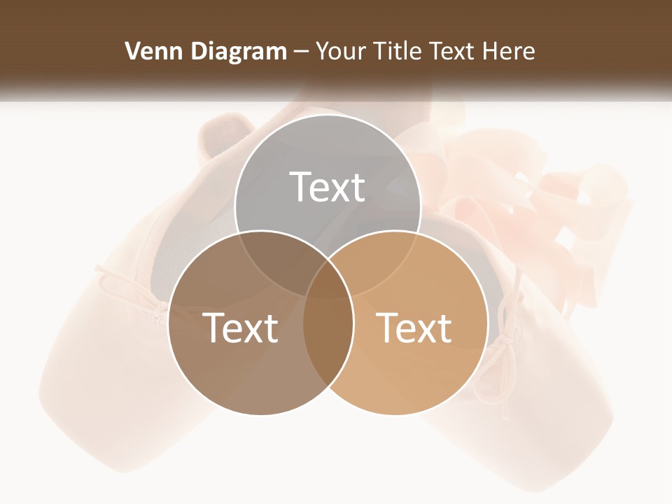 A Pair Of Ballet Shoes On A White Background PowerPoint Template