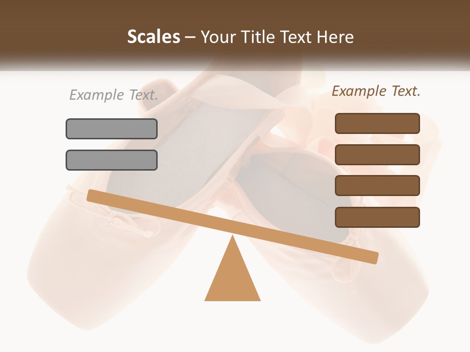 A Pair Of Ballet Shoes On A White Background PowerPoint Template