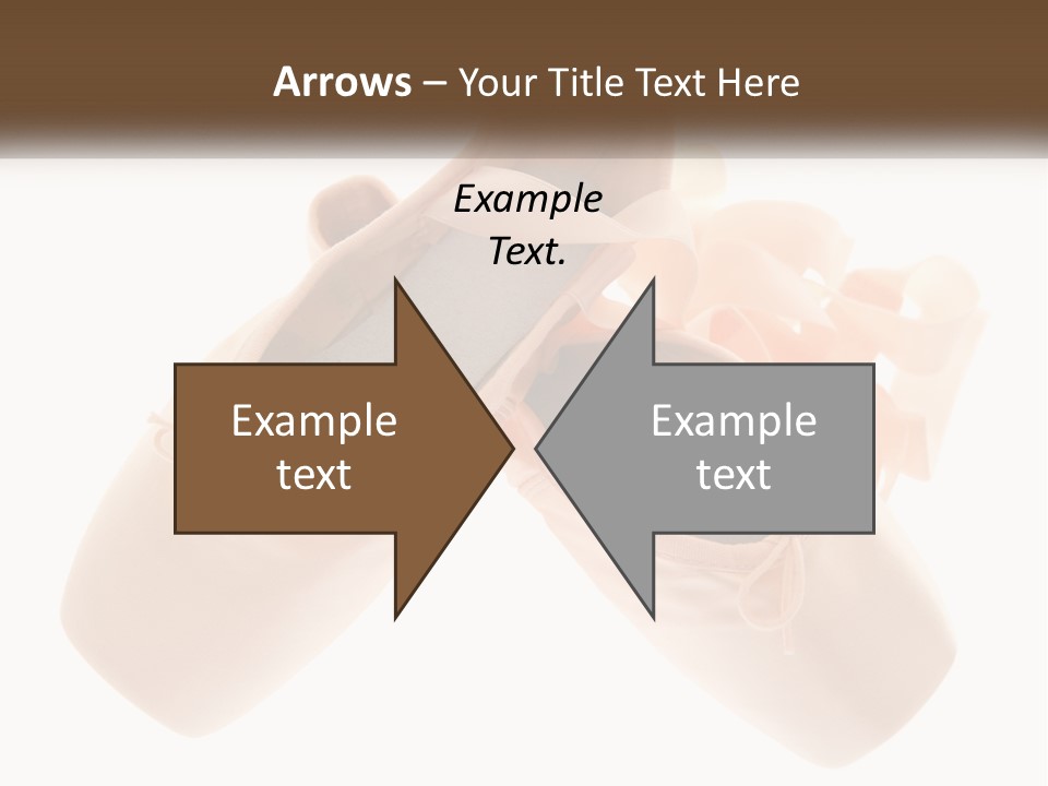 A Pair Of Ballet Shoes On A White Background PowerPoint Template