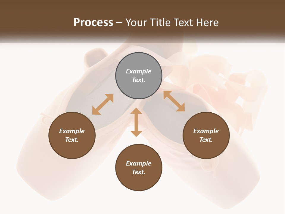 A Pair Of Ballet Shoes On A White Background PowerPoint Template