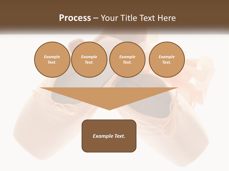 A Pair Of Ballet Shoes On A White Background PowerPoint Template