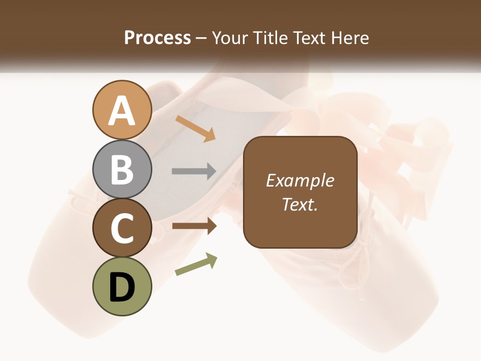 A Pair Of Ballet Shoes On A White Background PowerPoint Template