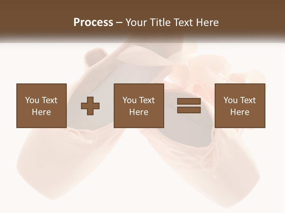 A Pair Of Ballet Shoes On A White Background PowerPoint Template
