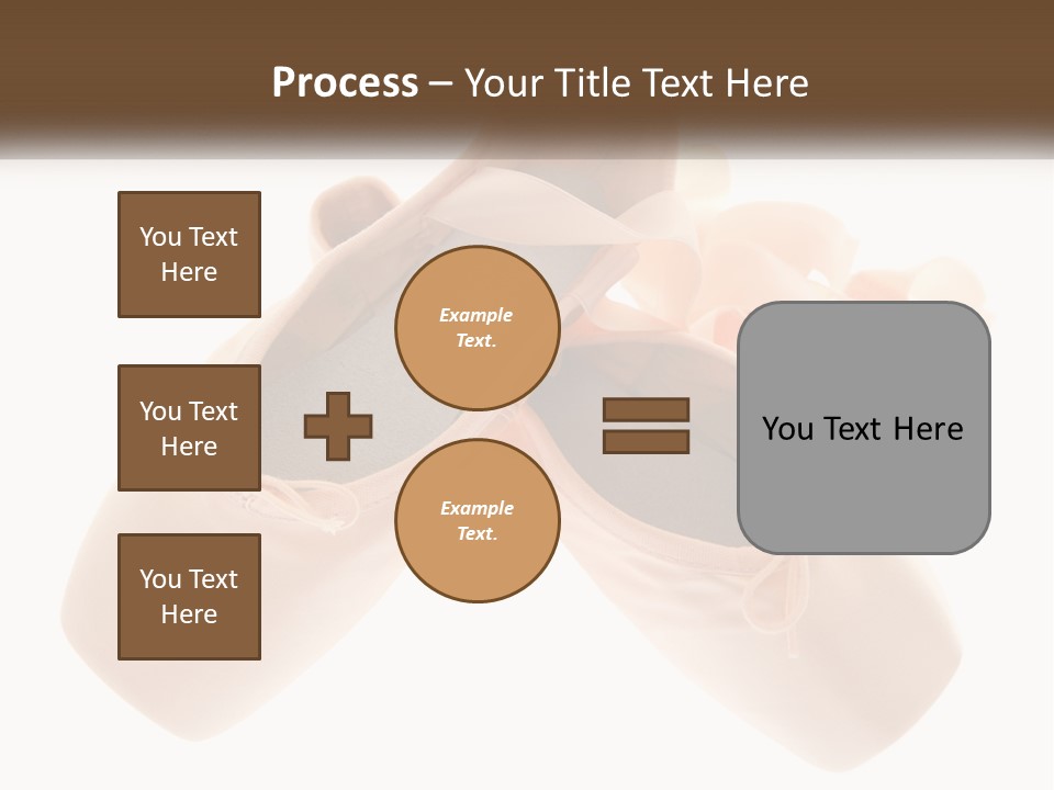 A Pair Of Ballet Shoes On A White Background PowerPoint Template