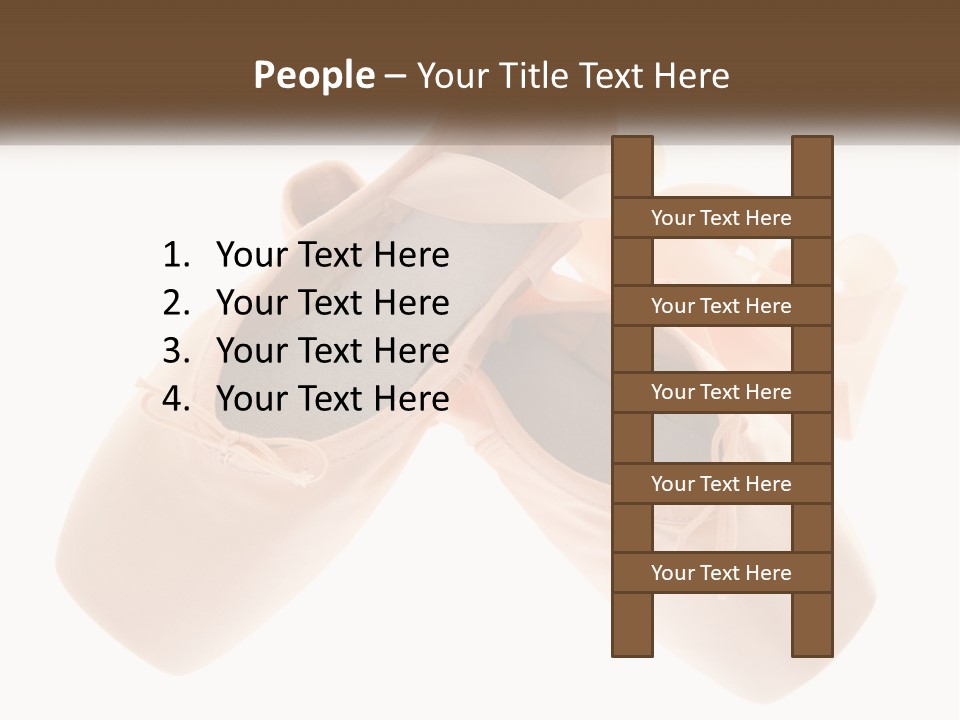 A Pair Of Ballet Shoes On A White Background PowerPoint Template