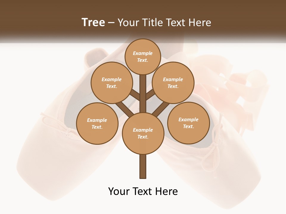 A Pair Of Ballet Shoes On A White Background PowerPoint Template