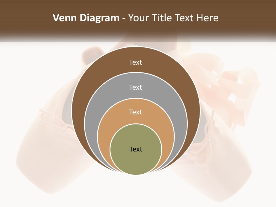 A Pair Of Ballet Shoes On A White Background PowerPoint Template