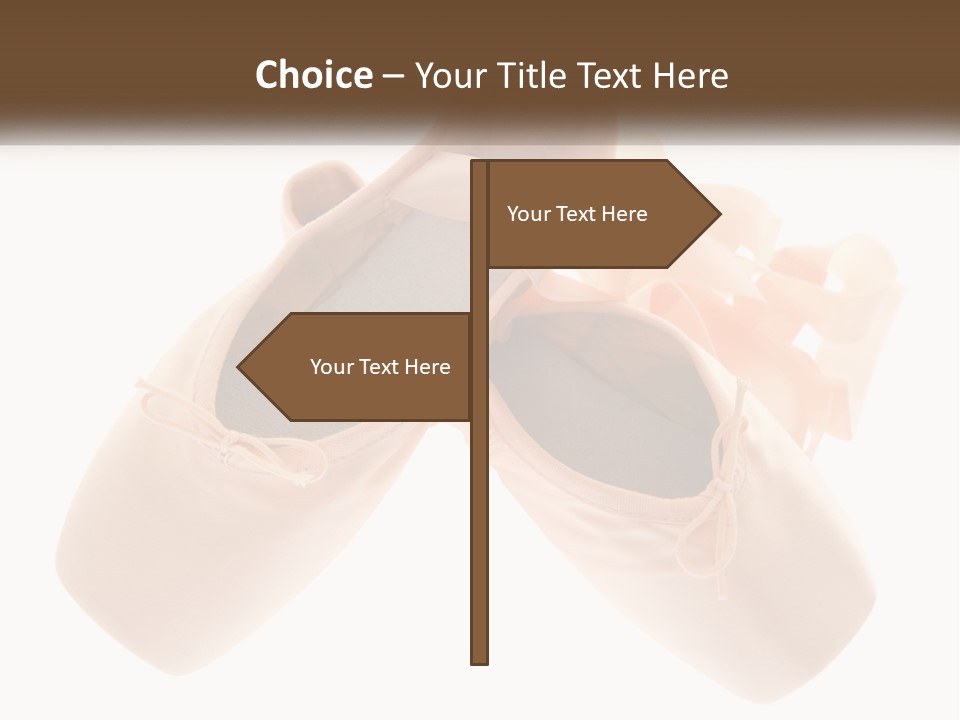 A Pair Of Ballet Shoes On A White Background PowerPoint Template