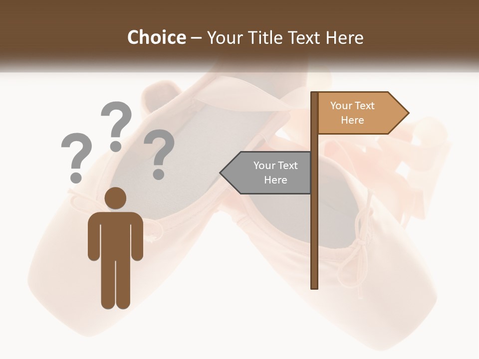 A Pair Of Ballet Shoes On A White Background PowerPoint Template