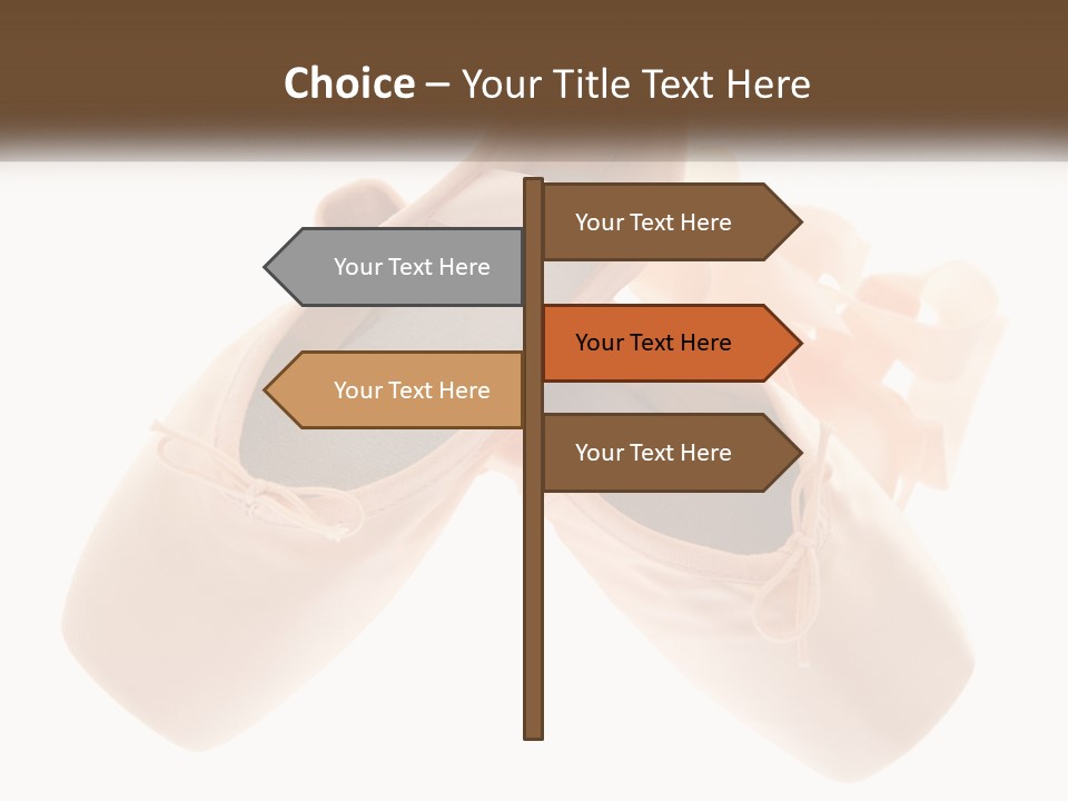 A Pair Of Ballet Shoes On A White Background PowerPoint Template