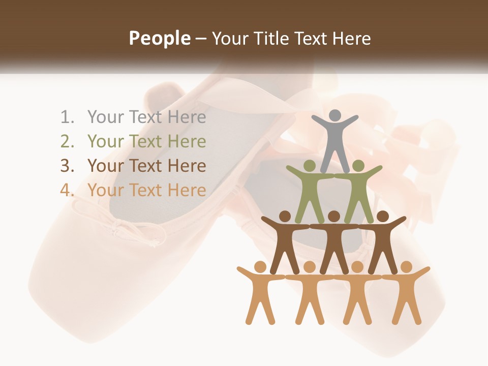 A Pair Of Ballet Shoes On A White Background PowerPoint Template