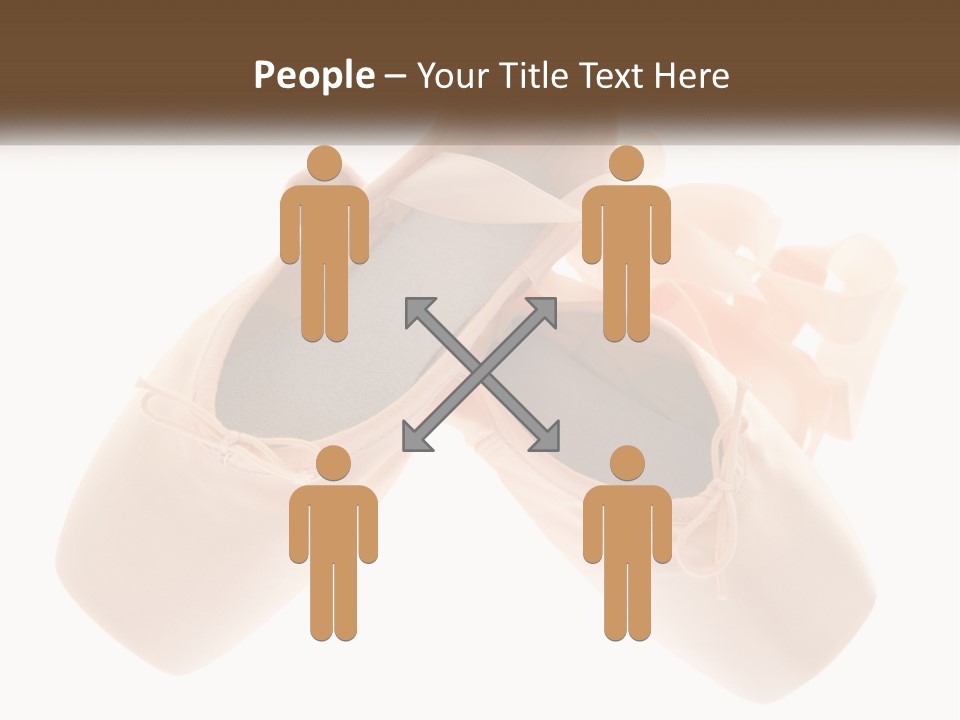 A Pair Of Ballet Shoes On A White Background PowerPoint Template