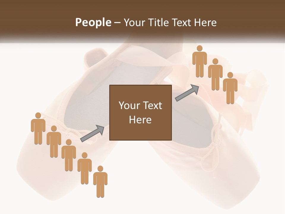 A Pair Of Ballet Shoes On A White Background PowerPoint Template