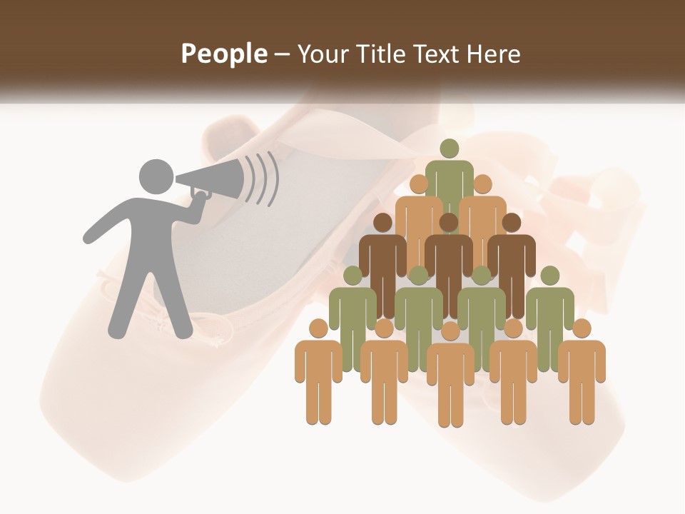 A Pair Of Ballet Shoes On A White Background PowerPoint Template